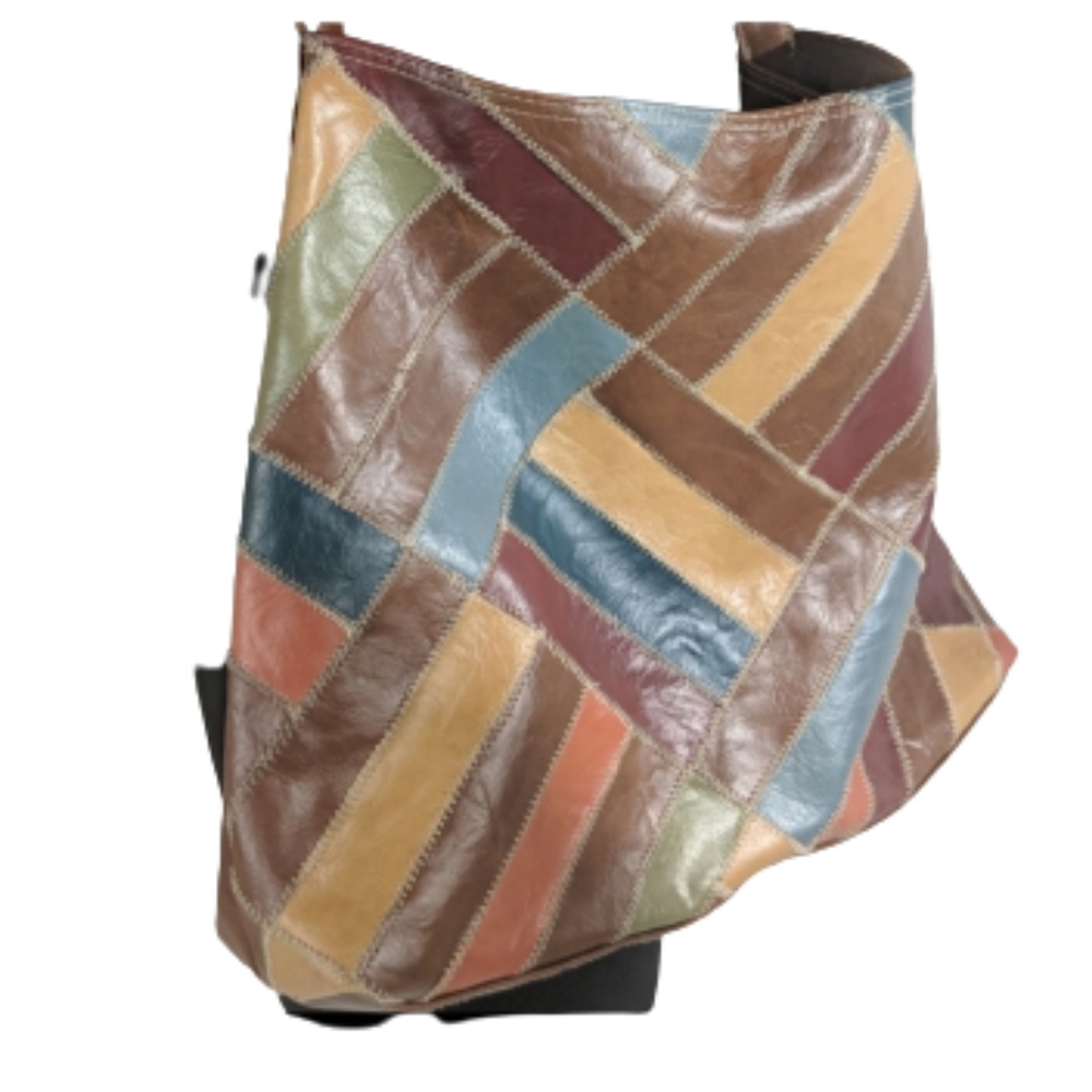 Boho Purse 1980s Patchwork Shoulder Bag